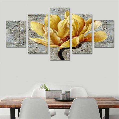Frameless Hd Flower Printed Wall Canvas Painting For Home Decor Wall
