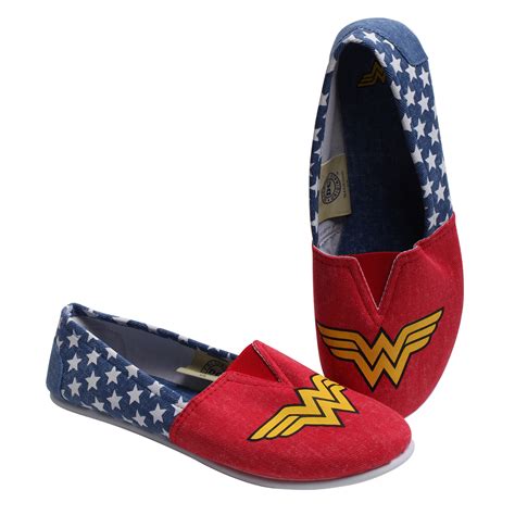 Wonder Woman Slip On Shoes Dc Comics Super Hero Superhero Flats Adult