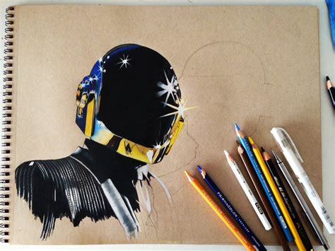 A Daft Punk Piece I Just Started Drawing