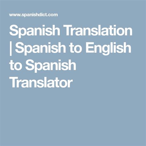 Spanishdict Translator Spanish English Translation Translate English To Spanish