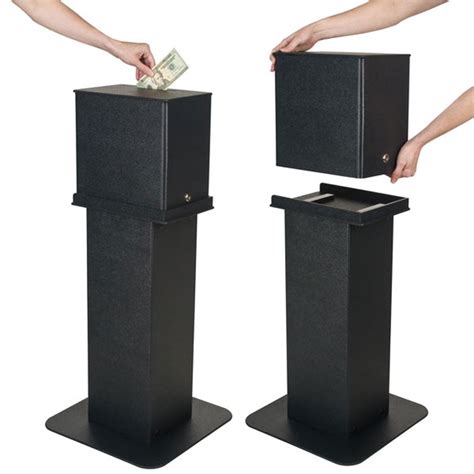 Black Detachable Tip Box Toke Box Floor Mount Pedestal