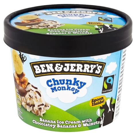 Ben And Jerrys Chunky Monkey Ice Cream 150 Ml Tesco Groceries