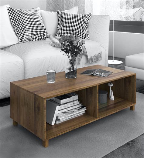 Buy Astero Center Table in Walnut Finish by @home Online - Modern Rectangular Coffee Tables 