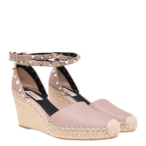 Valentino Garavani Rockstud Wedge Sandals Women Wedges Flannels