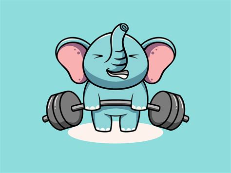 Cute Elephant Workout Illustration By Cubbone On Dribbble
