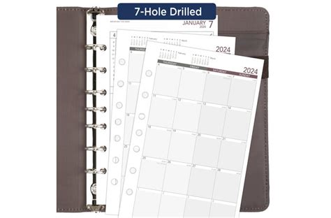 At A Glance 2024 Weekly Planner Refill Loose Leaf Desk Size 5 12 X