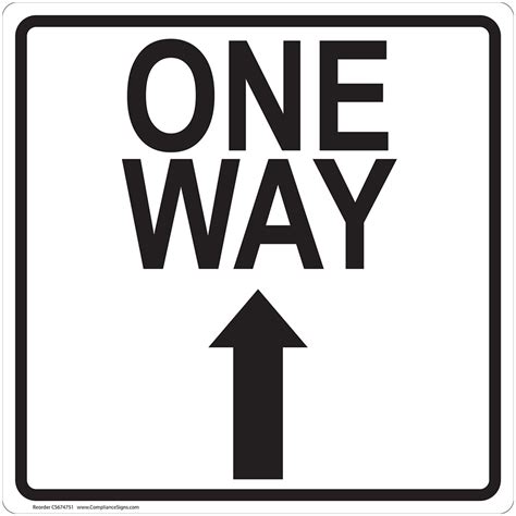 One Way Up Arrow Floor Label Cs674751