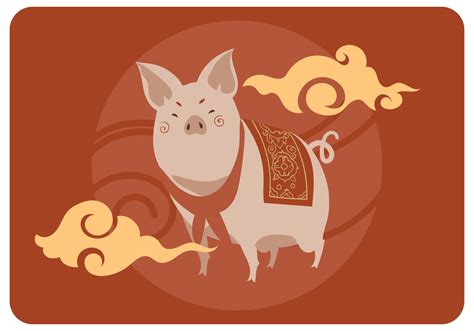 Chinese New Year Pig Vector 273284 Vector Art At Vecteezy