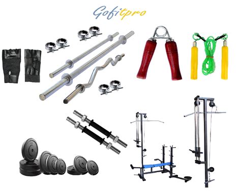 Buy Go Fit Pro 74 Kg Home Gym With 20 In 1 Bench5ft Plain Rod3ft Curl