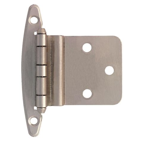Spring loaded hinges for cabinets. Liberty Satin Nickel 3/8 in. Inset Cabinet Hinge without ...