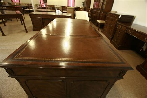 Executive Leather Top Desk Large 84 Inch Leather Top High End Office