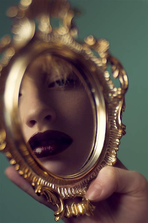 Girl Looking Into Mirror Mirror Photography Reflection Photography