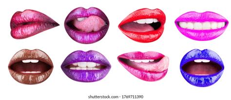 Plum Sexy Female Lips Isolated On Stock Vector Royalty Free 1237905544 Shutterstock