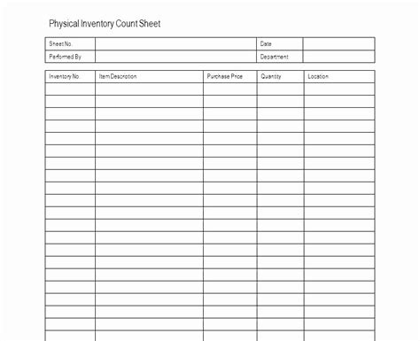 Inventory Cycle Count Excel Template