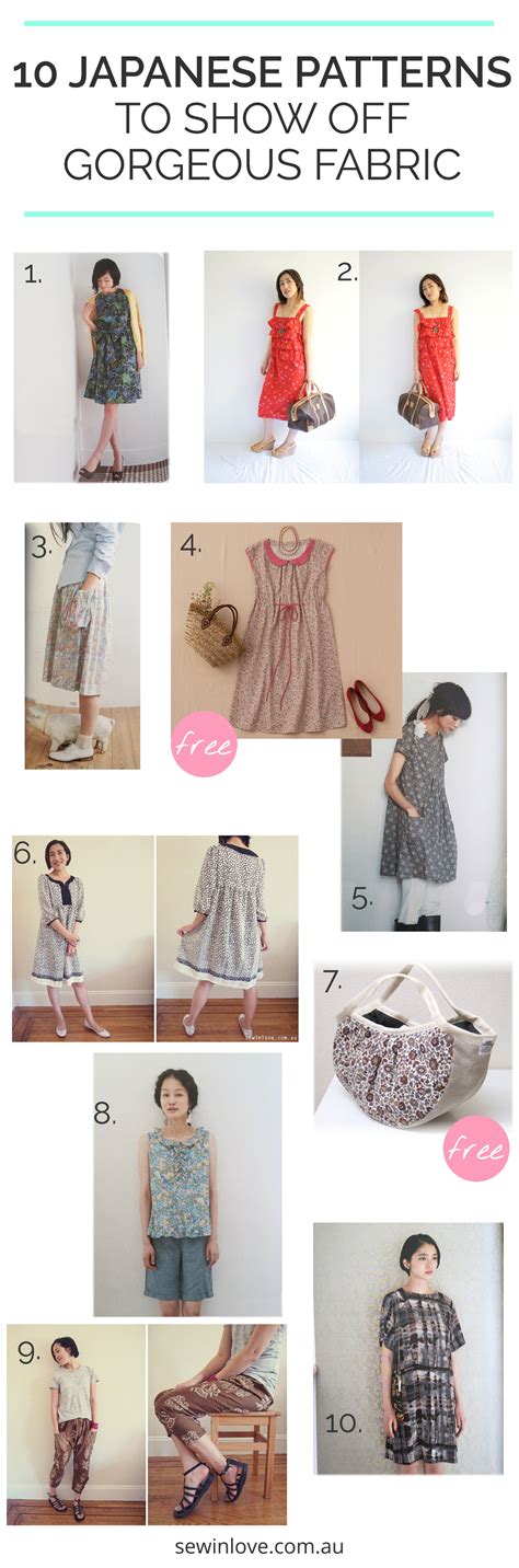 10 Japanese Sewing Patterns To Show Off Gorgeous Fabric Sew In Love