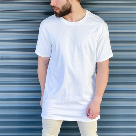 men s basic oversize t shirt in white