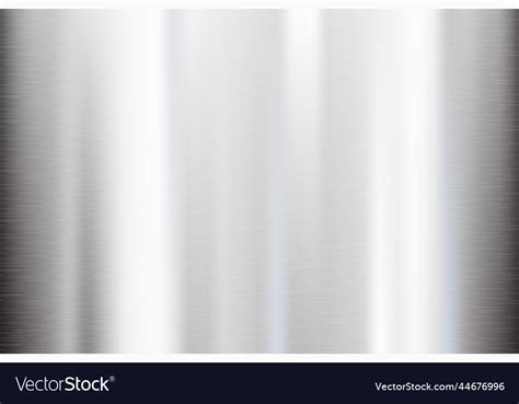 Silver Foil Background Metal Textured Shiny Vector Image