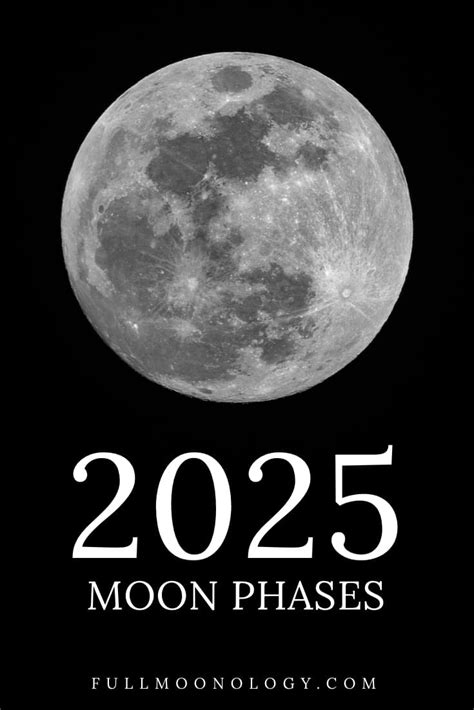 2025 Moon Phases Dates Of The Lunar Phases In 2025 Fullmoonology
