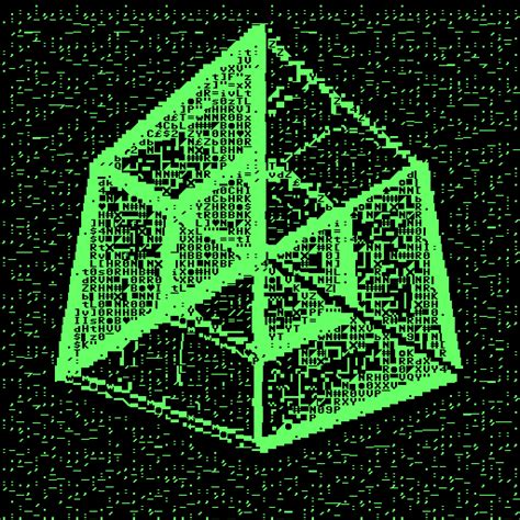 Just A Tesseract Rotating In The 4th Dimension In Ascii