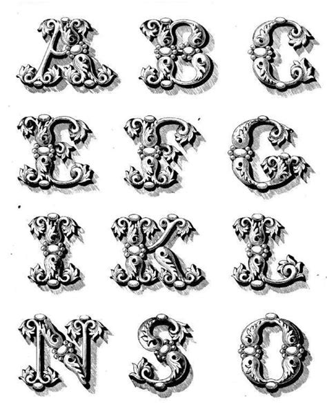 Tattoo Fonts Calligraphy Alphabet Monogram Alphabet