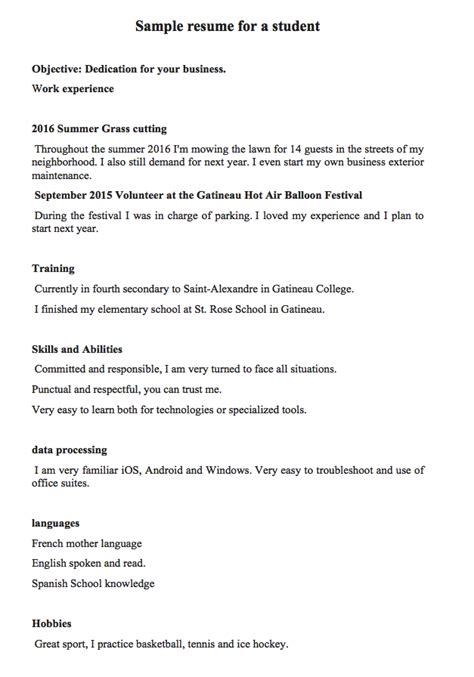 Be honest, objective and concise. Cv Sample For 16 Year Old - How to Write a CV for a 16 ...