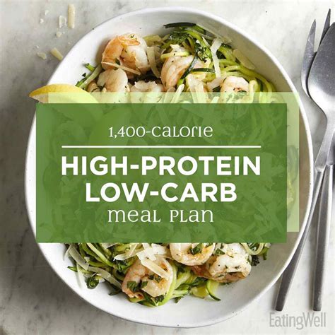 1400 Calorie High Protein Low Carb Meal Plan Eatingwell