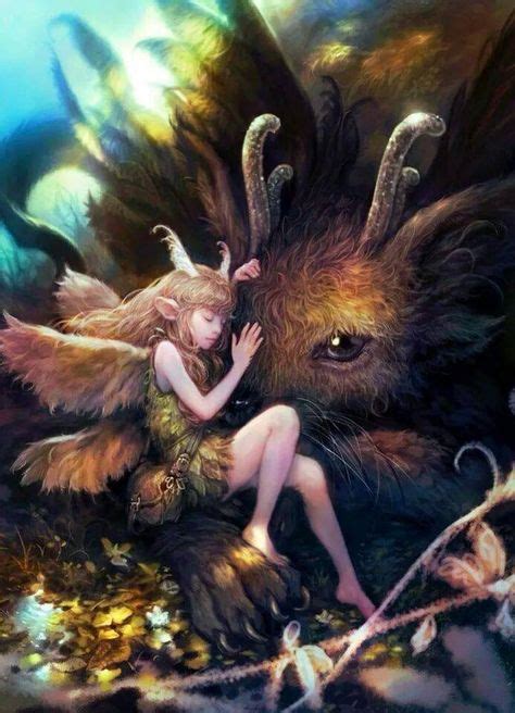 Fairy And Deer B Fairy Art Mythological Creatures Magical Creatures