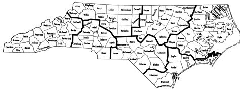 North Carolina County Map Printable