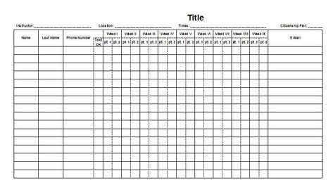 printable attendance sheet template attendance sheet attendance