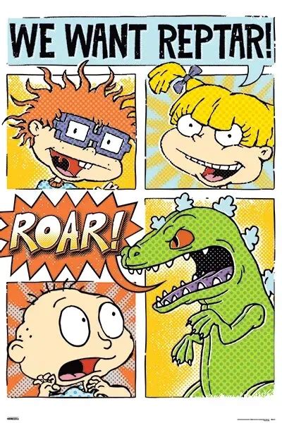 Rugrats Reptar X Poster Nickelodeon Cartoon Classic Nicktoons Sexiz Pix