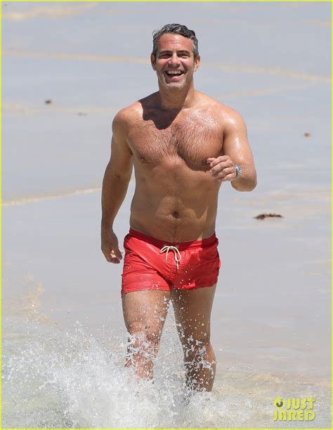 shirtless andy cohen takes a splash in miami beach photo 3351926 anderson cooper andy cohen