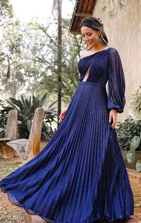 Vestido Azul Marinho Para Madrinha De Casamento 30 Modelos Longos