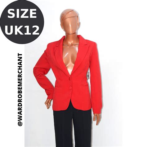 Red Ladies Blazer Wardrobe Merchant