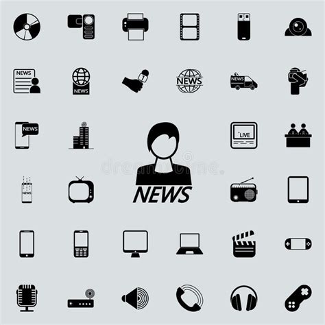 Leading News Icon Detailed Set Of Minimalistic Icons Premium Graphic