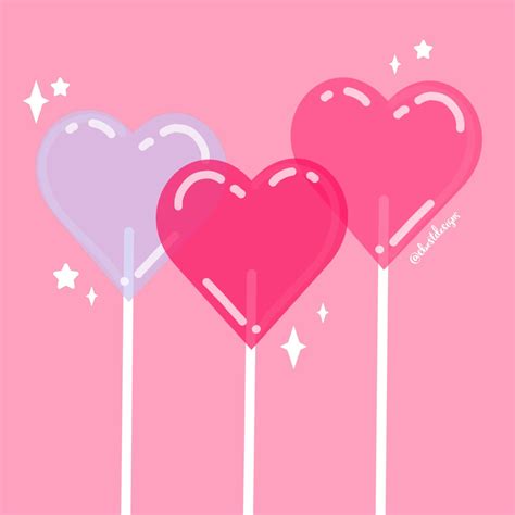 Kawaii Valentines Day Heart Lollipop Design By Cbestdesigns Kawaii