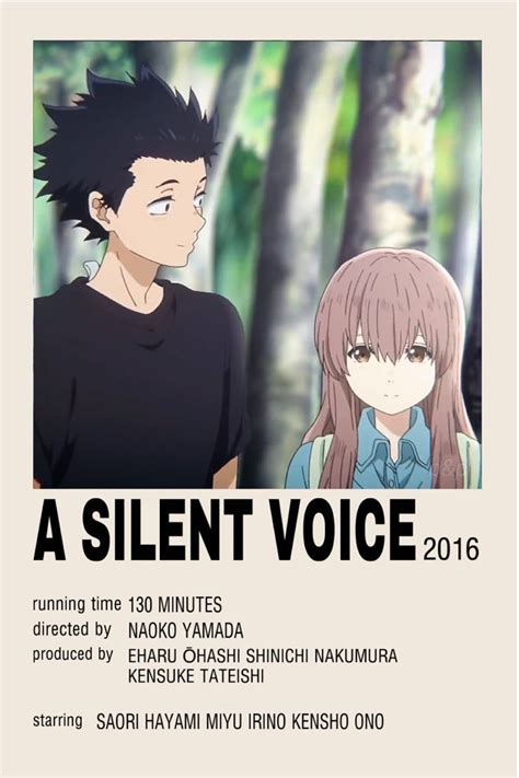 A Silent Voice Anime Poster Poster Di Film Manifesti Di Film Arte