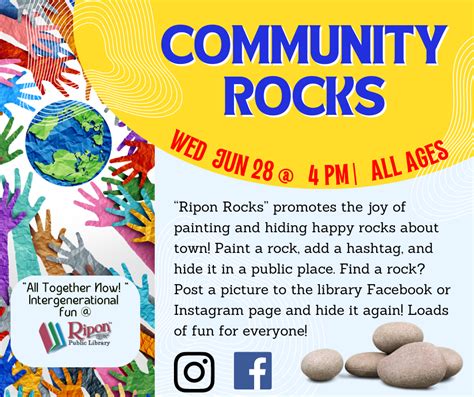 Community Rocks All Ages Ripon Public Library