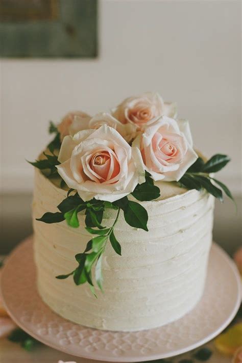 Here are some bridal shower cakes ideas. Simple and Natural One Tier Wedding Cake | Adam Ward ...