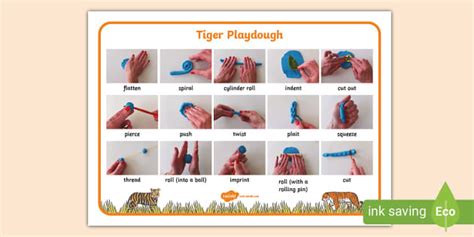 Tiger Playdough Mat Teacher Made
