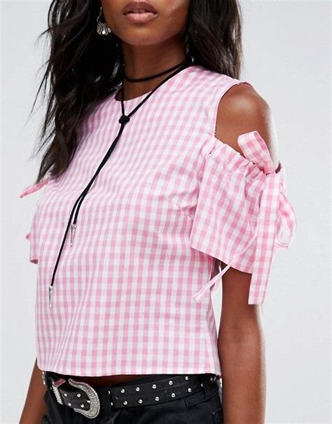 Discover Fashion Online Gingham Tops Fashion Striped Top
