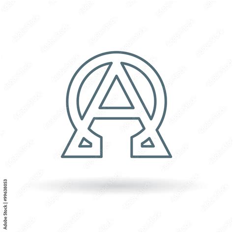 Abstract Alpha And Omega Icon Beginning And End Sign Greek Alpha And
