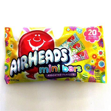 Airheads 1 Bag Easter Mini Bars Candy Strawberry Green Apple Blue