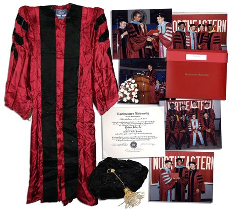 Lot Detail Arthur Ashes Cap Gown And Diploma From The Honorary