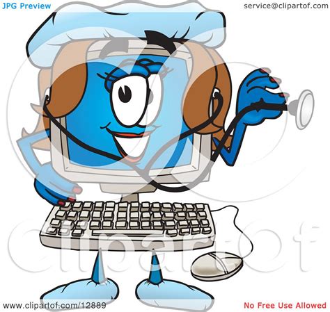 For all computer repairs mascot (nsw), super i.t. Clipart Picture of a Desktop Computer Mascot Cartoon ...