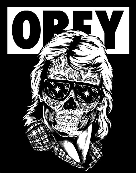 Obey Original Art Print They Live Rowdy Roddy Piper John Etsy
