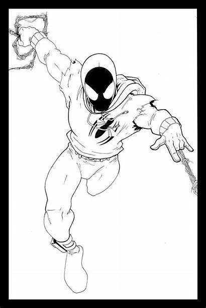 Spider Scarlet Coloring Pages Verse Spiderman Kaine