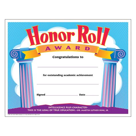 Colorful Classics Certificates Honor Roll Award T2959 — Trend