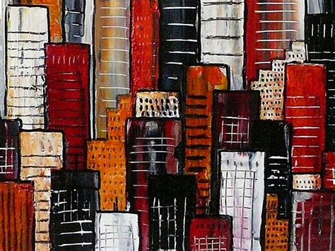 Abstract City No 15 Abstract Cityscape Painting