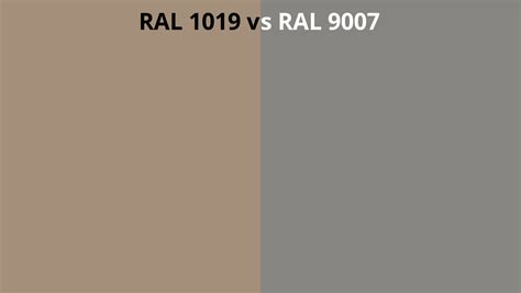 RAL 1019 Vs 9007 RAL Colour Chart UK