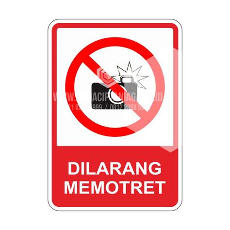 Jual Sign Larangan Dilarang Memotret Shopee Indonesia